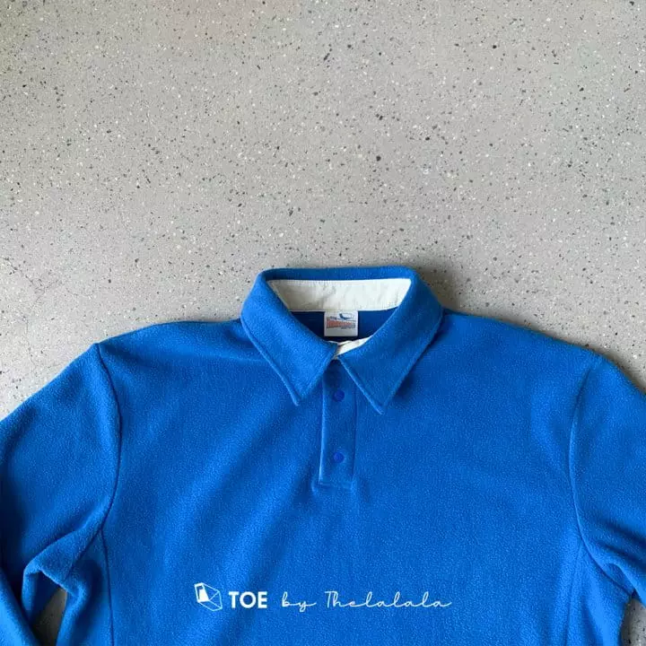 TOE - Korean Women Fashion - #momslook - Iam Fleece Collar Tee Mom - 4
