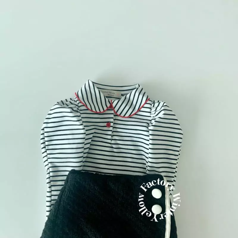 Yellow Factory - Korean Children Fashion - #childofig - Petit Collar Tee - 9