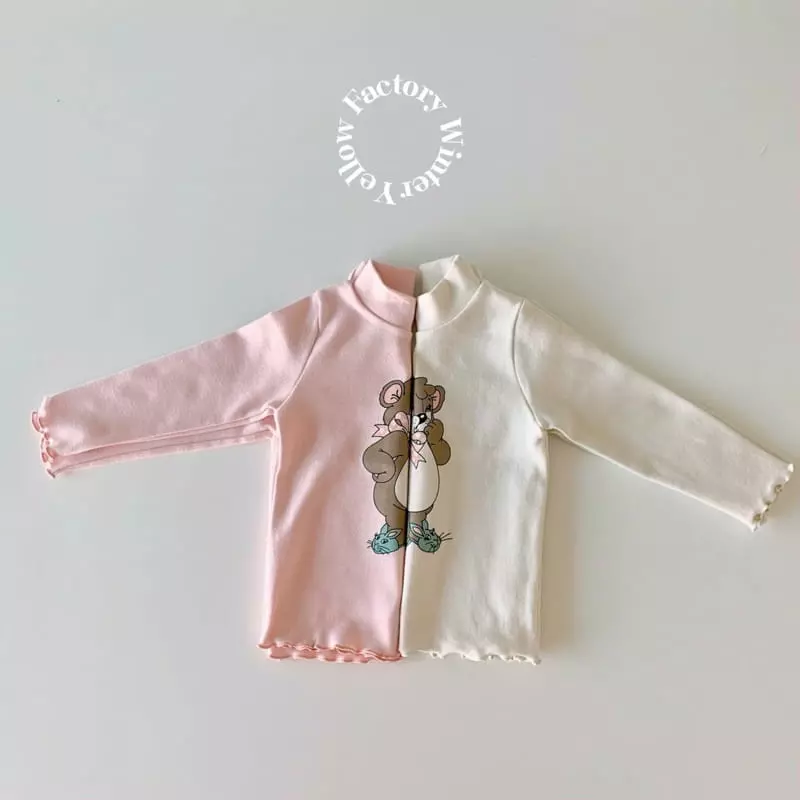 Yellow Factory - Korean Children Fashion - #designkidswear - Macaroon Half Turtleneck Tee - 3