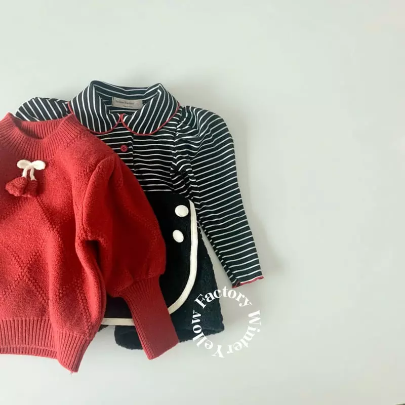 Yellow Factory - Korean Children Fashion - #discoveringself - Petit Collar Tee - 12