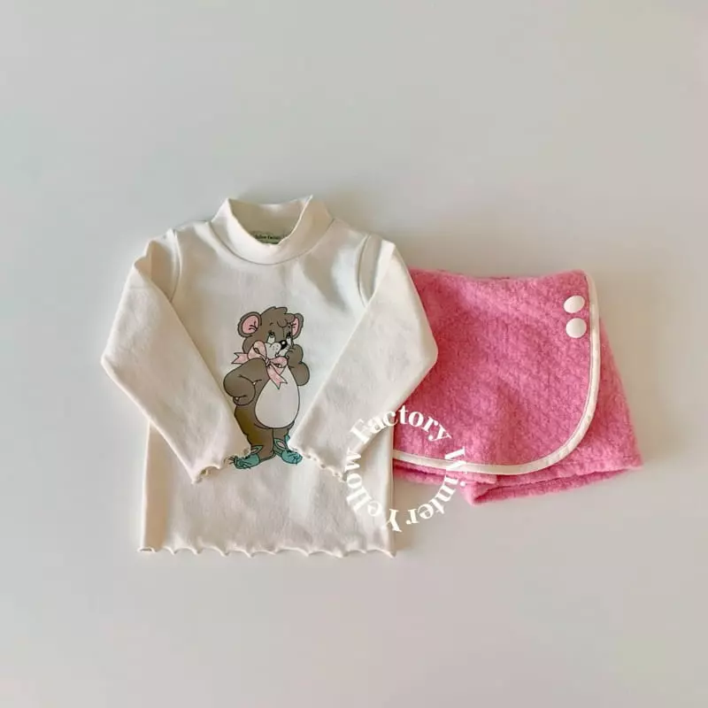 Yellow Factory - Korean Children Fashion - #designkidswear - Macaroon Half Turtleneck Tee - 4