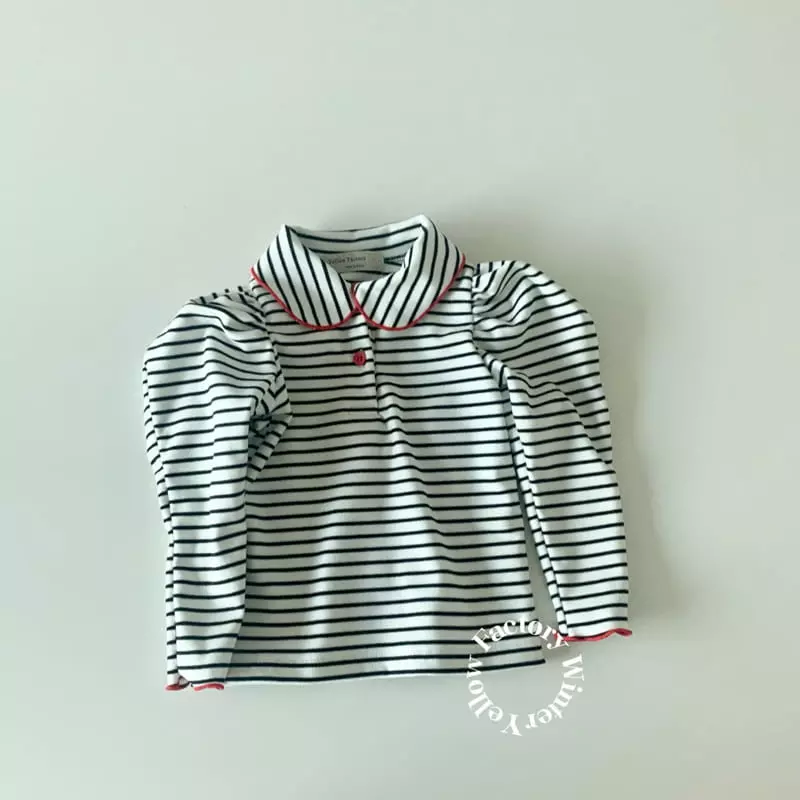 Yellow Factory - Korean Children Fashion - #magicofchildhood - Petit Collar Tee - 3
