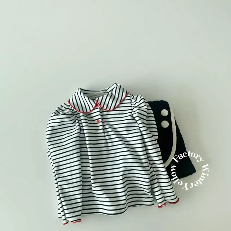 Yellow Factory - Korean Children Fashion - #toddlerclothing - Petit Collar Tee - 7