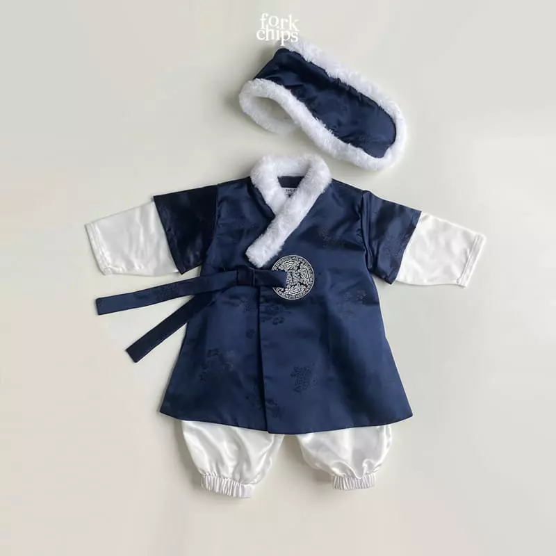 Fork Chips - Korean Baby Fashion - #babyoninstagram - Lady Hanbok Girl