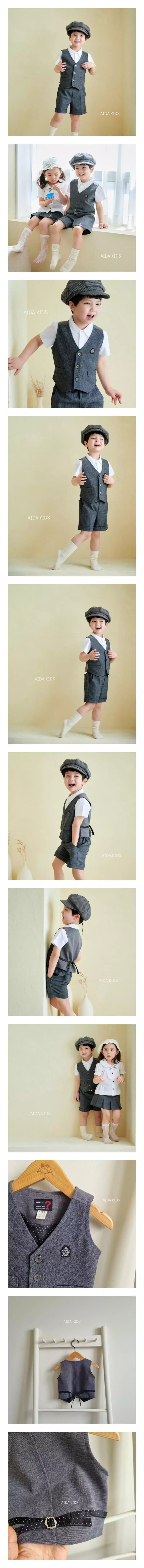 Aida - Korean Children Fashion - #kidsstore - Glen Vest