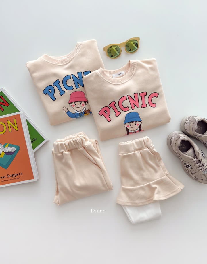 Dsaint - Korean Children Fashion - #Kfashion4kids - Picnic Top Bottom Set - 3