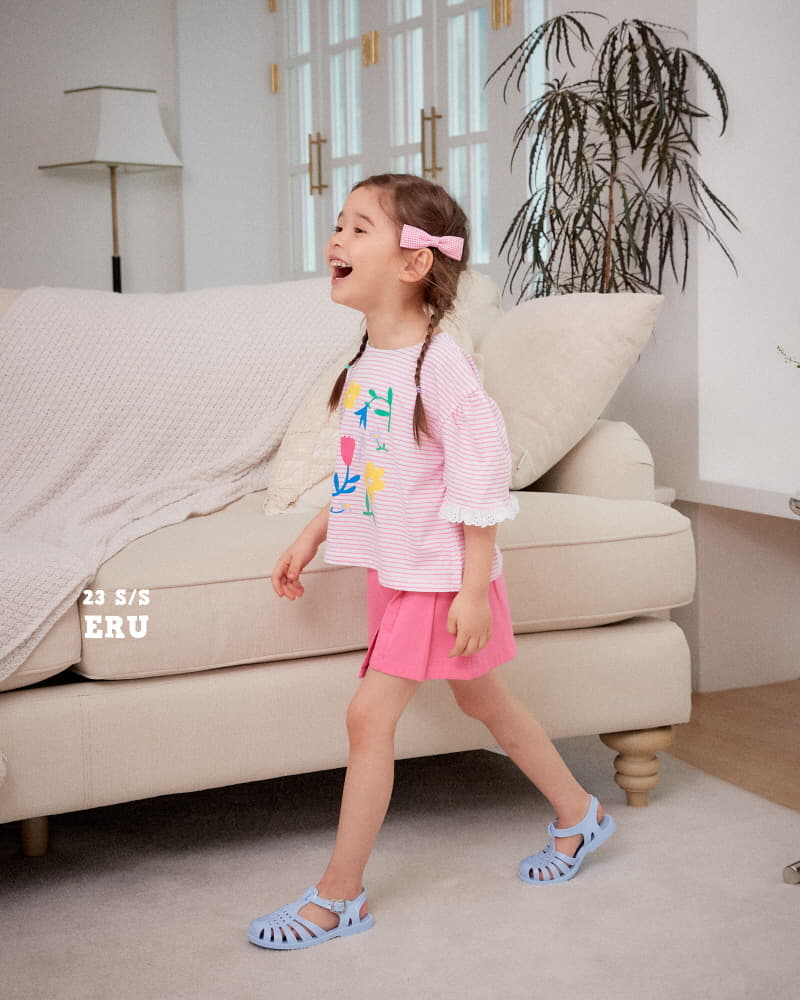 e.ru - Korean Children Fashion - #kidzfashiontrend - Stripes Flower Tee