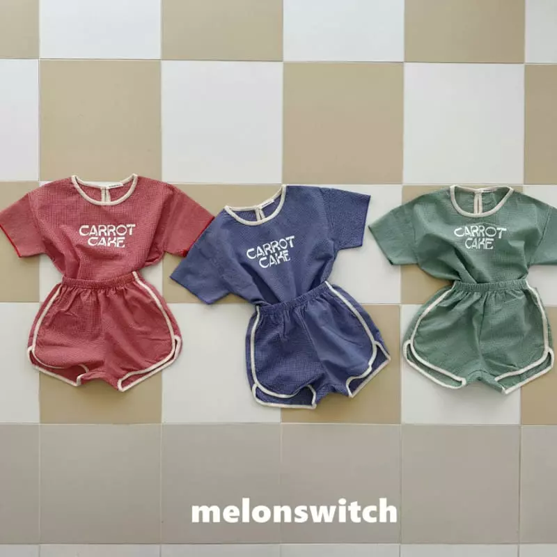 Melon Switch - Korean Children Fashion - #kidzfashiontrend - Carrot Cake Top Bottom Set