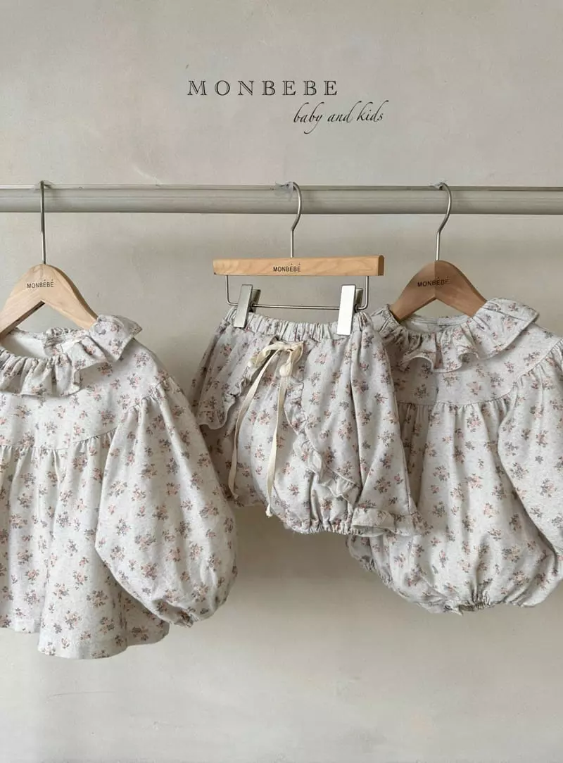 Monbebe - Korean Baby Fashion - #babyfever - Ellder Flower Bodysuit - 2