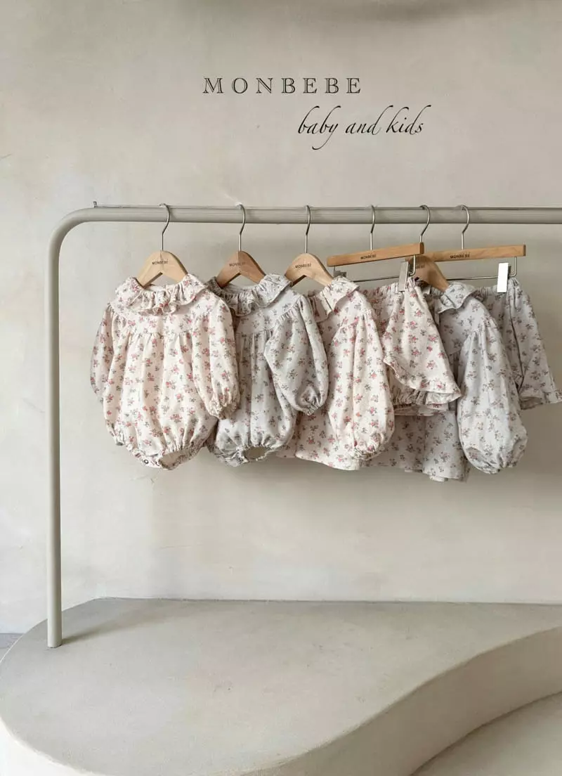 Monbebe - Korean Baby Fashion - #babygirlfashion - Ellder Flower Bodysuit - 4