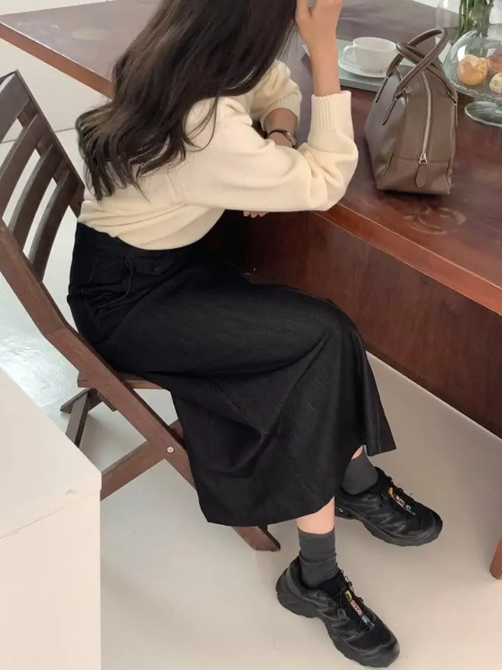 Jeiin - Korean Women Fashion - #momslook - Slit Knit Tee - 7