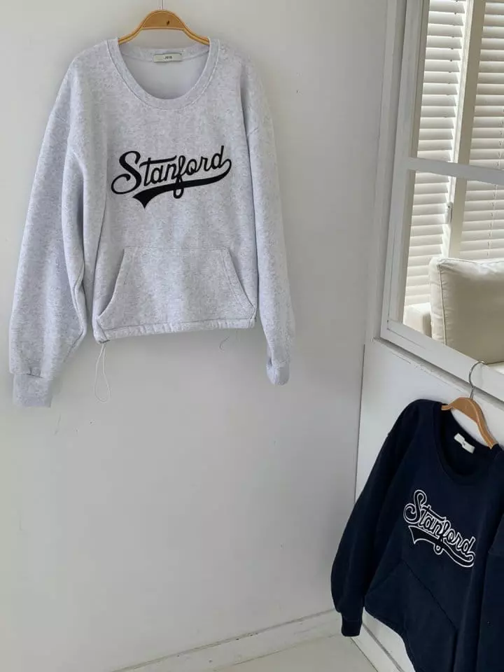 Jeiin - Korean Women Fashion - #vintageinspired - Stand Sweatshirt - 3