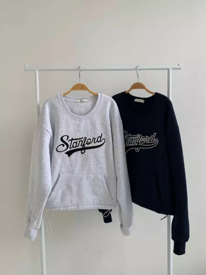 Jeiin - Korean Women Fashion - #vintageinspired - Stand Sweatshirt - 4